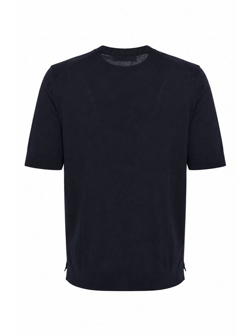 T-shirt in maglia di cotone Blu navy FILIPPO DE LAURENTIIS | TS0MC CR14R890